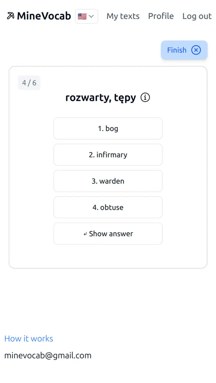 Learn these words through our exercises before you even see content
